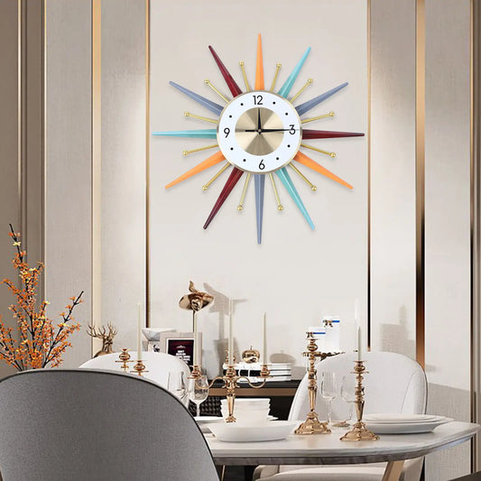 Starburst Wall Clock Decor