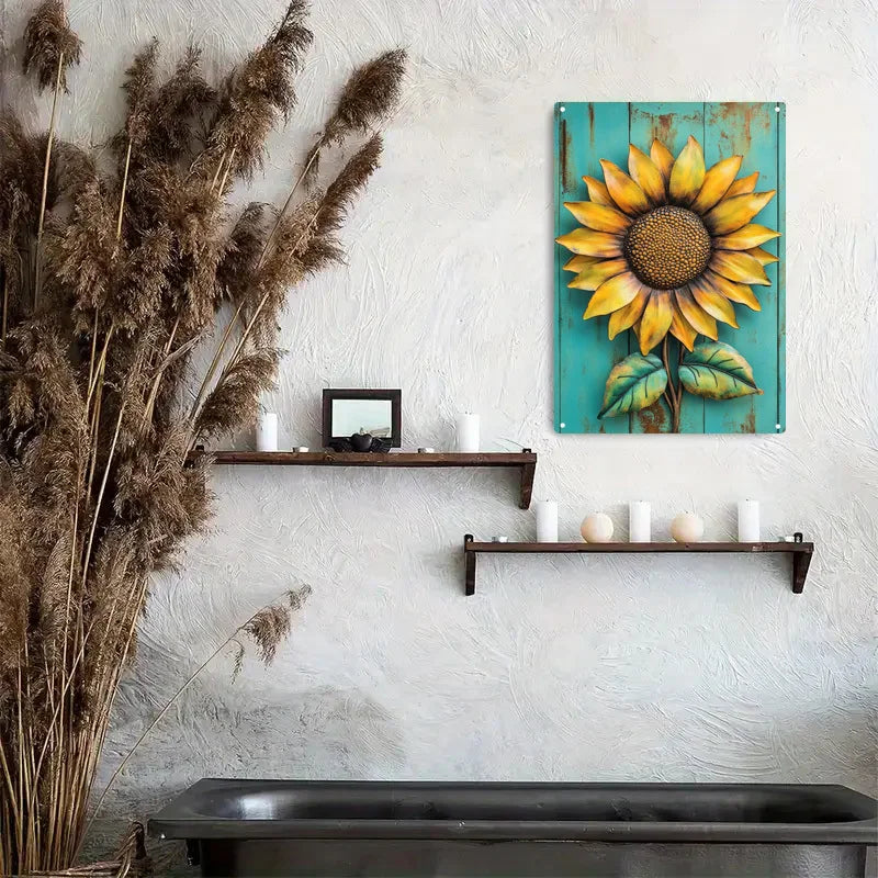 Sunflower Vintage Metal Wall Art