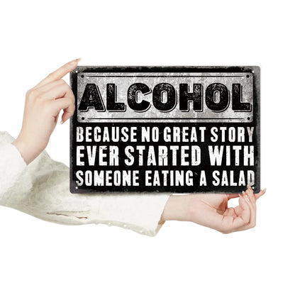 Humorous Alcohol Metal Art Decor