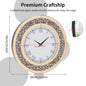 Bling Silver Round Glam Clock