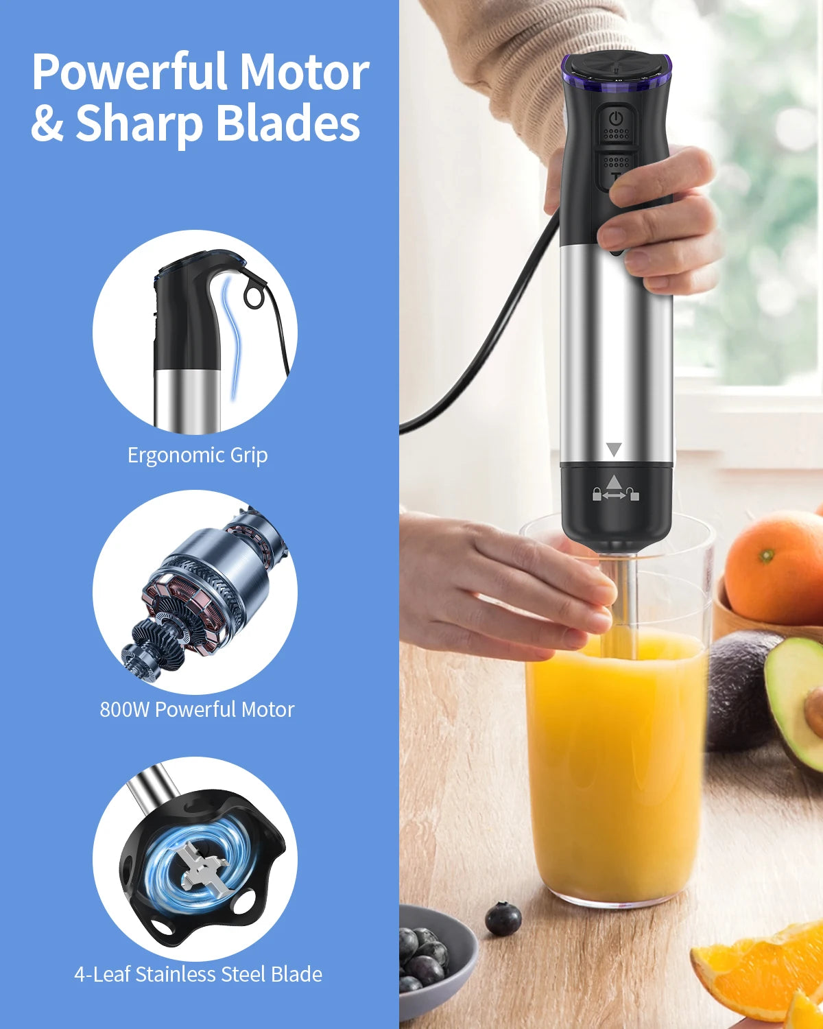 Electric Immersion Handheld Blender