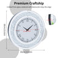 Bling Silver Round Glam Clock