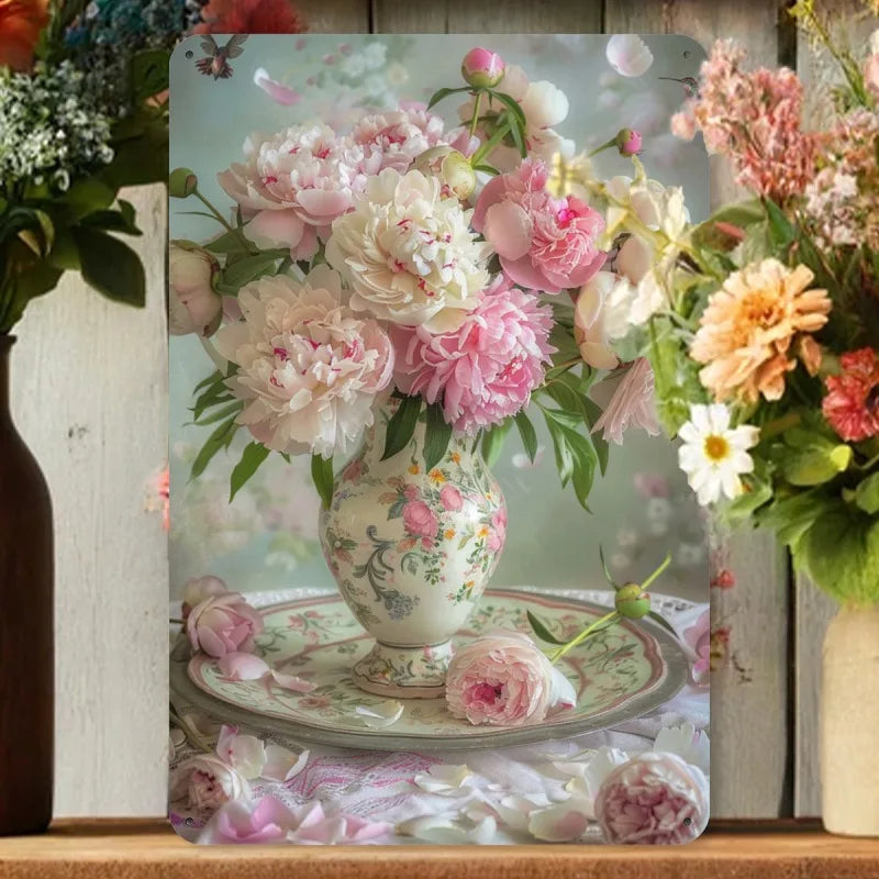 Country Style Vase Metal Art