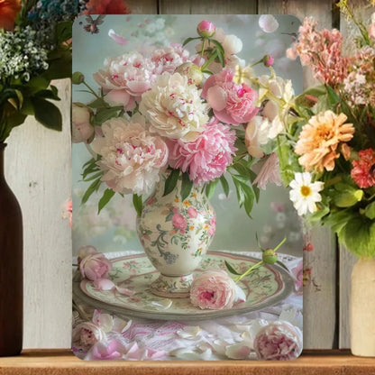 Country Style Vase Metal Art