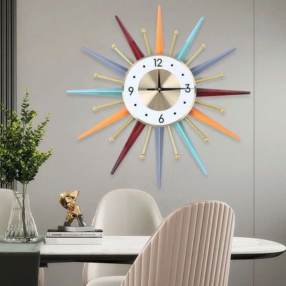 Starburst Wall Clock Decor