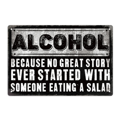 Humorous Alcohol Metal Art Decor